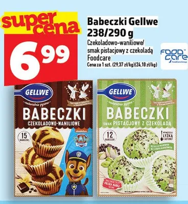 Babeczki czekoladowo-waniliowe / smak pistacjowy z czekoladą promocja w TOPAZ