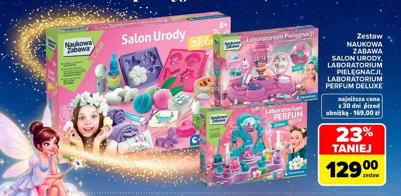 Zestaw Naukowa Zabawa Laboratorium Pielęgnacji Clementoni promocja w Carrefour
