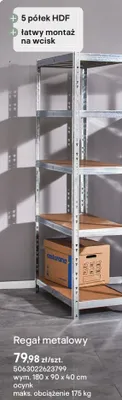 Regał metalowy ocynk promocja w Castorama