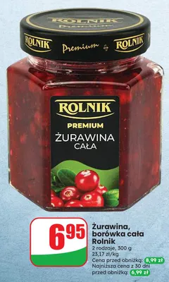 Żurawina cała Rolnik promocja w Dino
