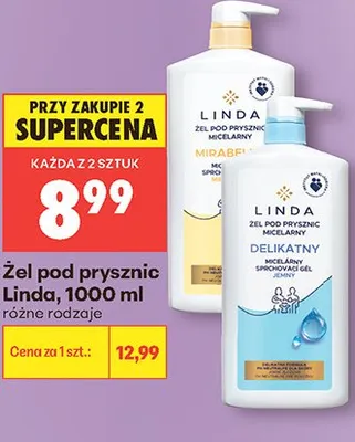 Żel pod prysznic micelarny Linda Delikatny promocja w Biedronka