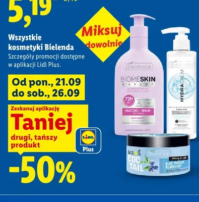 Mleczko i serum do ciała Bielenda Biomeskin Expert promocja w Lidl