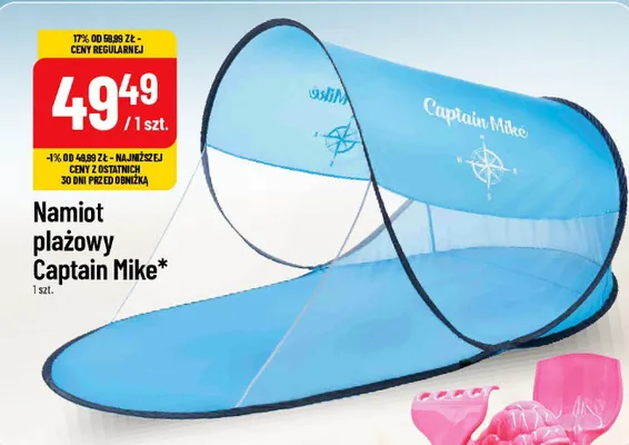 Namiot plażowy Captain Mike promocja w POLOmarket