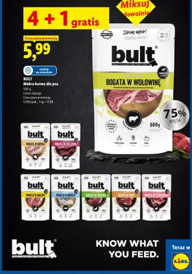 Mokra karma dla psa Bult Bogata w cielęcinę promocja w Lidl