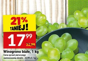 Winogrono białe, 1 kg promocja w Twój Market