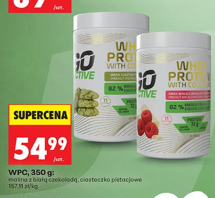 Odżywka białkowa WPC Go Active malina z białą czekoladą promocja w Biedronka