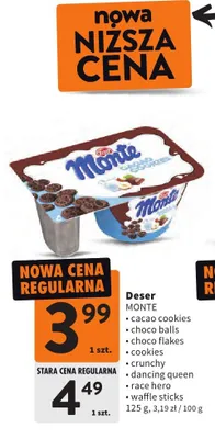 Deser Monte cookies promocja w Intermarche