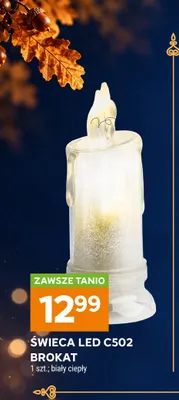 Świeca LED C502 brokat promocja w Stokrotka