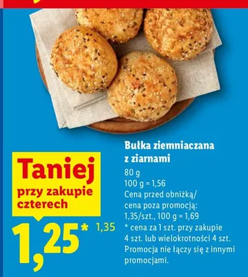 Bułka ziemniaczana z ziarnami promocja w Lidl
