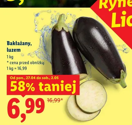 Bakłażany luzem promocja w Lidl