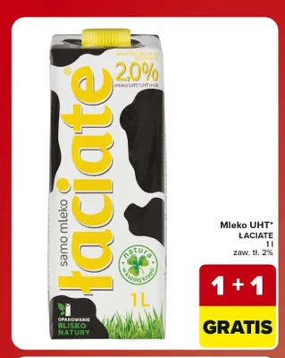 Mleko UHT Łaciate 2% promocja w Carrefour Market