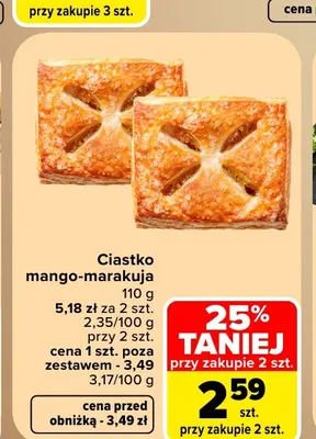 Ciastko mango-marakuja promocja w Carrefour Market