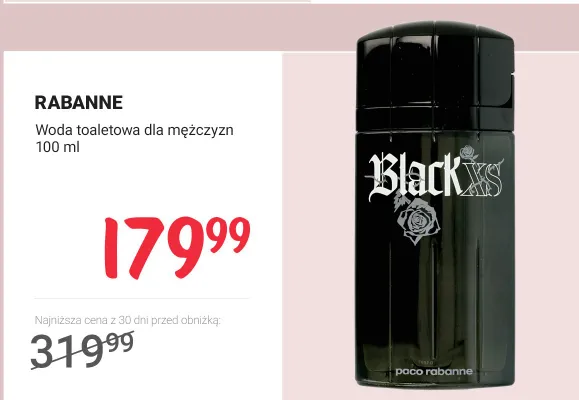 Woda toaletowa Black XS dla mężczyzn promocja w Rossmann