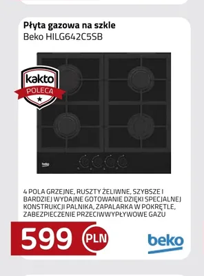 Płyta gazowa na szkle Beko HILG642C5SB promocja w kakto.pl