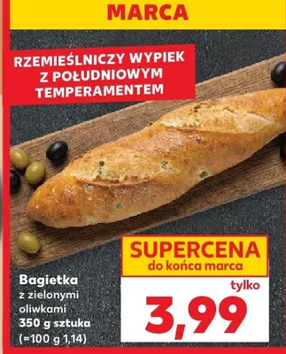 Bagietka z zielonym oliwkami promocja w Kaufland