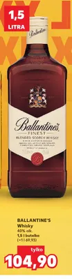 Whisky Ballantine's 40% alk. promocja w Kaufland