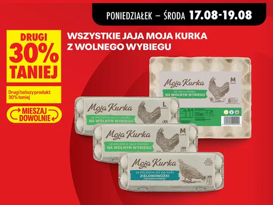 Jaja Moja Kurka z wolnego wybiegu promocja w Biedronka