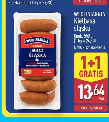 Kiełbasa śląska Wedliniarnia promocja w Aldi