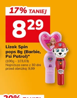 Lizak Spin pops Psi Patrol 8g promocja w Hitpol