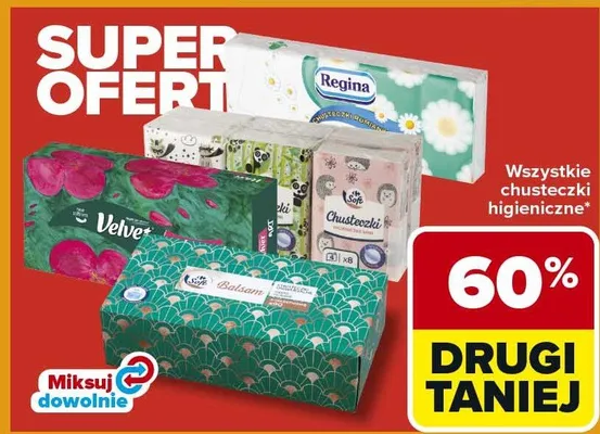 Chusteczki higieniczne promocja w Carrefour Market