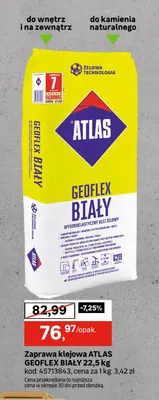 Zaprawa klejowa Atlas Geoflex Biały promocja w Leroy Merlin