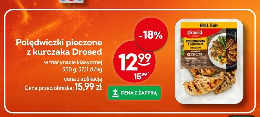 Polędwiczki pieczone z kurczaka Drosed w marynacie klasycznej promocja w Żabka