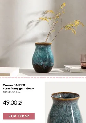 Wazon CASPER ceramiczny granatowy promocja w Homla