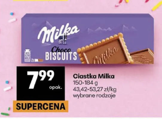 Ciastka Milka Choco Biscuits promocja w Delikatesy Centrum