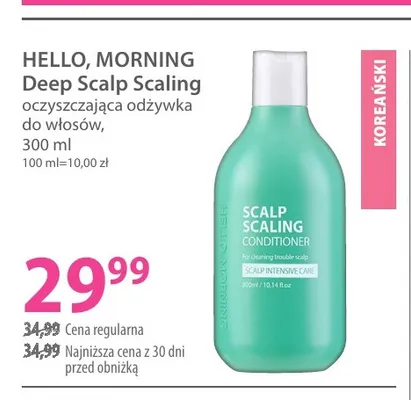 Oczyszczająca odżywka do włosów Hello, Morning Deep Scalp Scaling promocja w Hebe