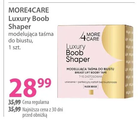 Taśma Luxury Boob Shaper modelująca do biustu promocja w Hebe