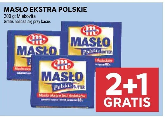 Masło ekstra polskie Mlekovita promocja w Stokrotka