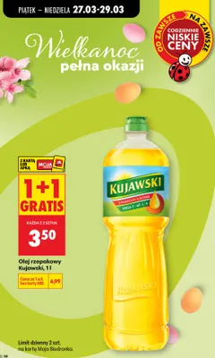 Olej rzepakowy 1+1 GRATIS promocja w Biedronka