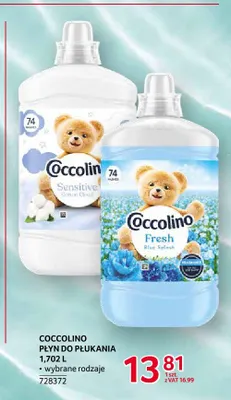 Płyn do płukania Coccolino Sensitive Cotton Cloud promocja w Selgros