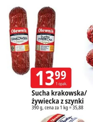 Sucha żywiecka z szynki Olewnik promocja w Leclerc