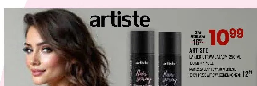 Lakier utrwalający Artiste promocja w Drogerie Natura
