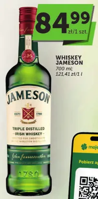 Whiskey Jameson Triple Distilled Irish Whiskey promocja w Groszek