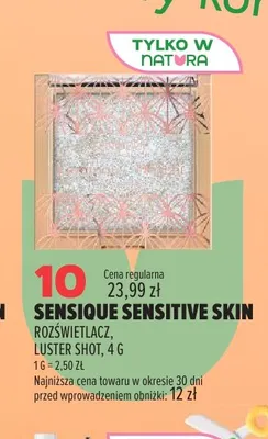 Rozświetlacz Sensique Sensitive Skin Luster Shot promocja w Drogerie Natura