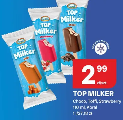 Lody Top Milker Choco Koral promocja w Chorten