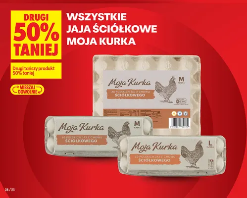 Jajka kurze ściółkowe Moja Kurka promocja w Biedronka