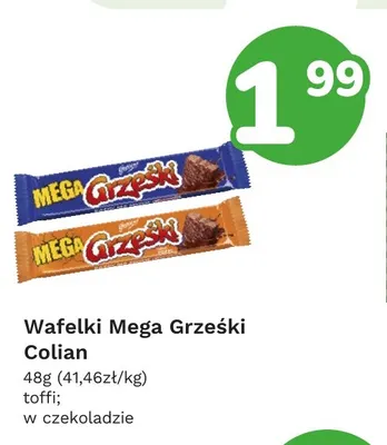 Wafelki Mega Grześki toffi Colian promocja w Limonka