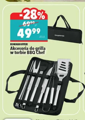 Akcesoria do grilla w torbie BBQ Chef KONIGHOFFER promocja w Biedronka