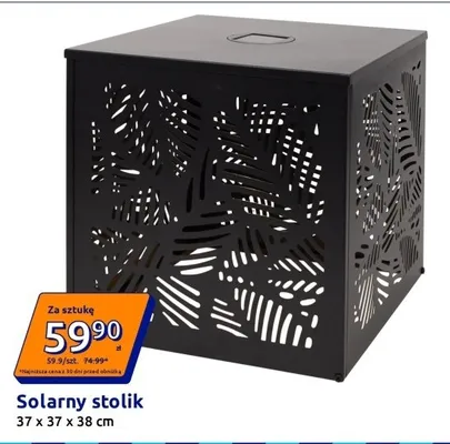 Solarny stolik 37x37x38cm promocja w Action