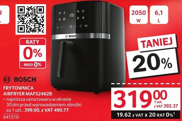 Frytkownica AIRFRYER MAFS2462B promocja w Selgros