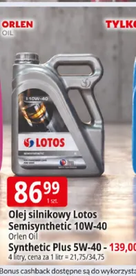 Olej silnikowy Lotos Semisynthetic 10W-40 promocja w Leclerc