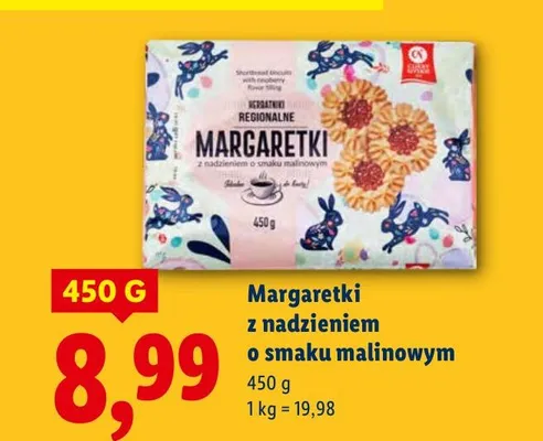 Margaretki z nadzieniem o smaku malinowym promocja w Lidl