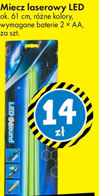 Miecz laserowy LED promocja w Tedi