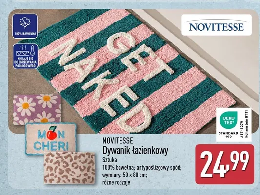 Dywanik łazienkowy Novitesse promocja w Aldi