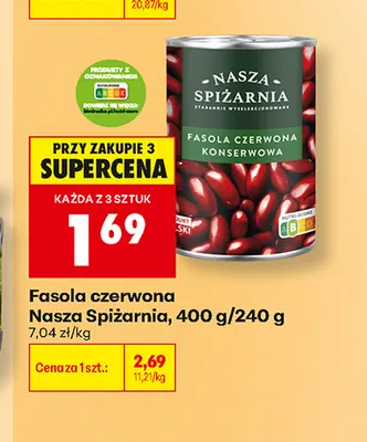 Fasola czerwona konserwowa Nasza Spiżarnia promocja w Biedronka