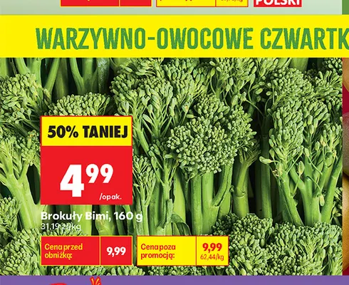 Brokuły Bimi promocja w Biedronka