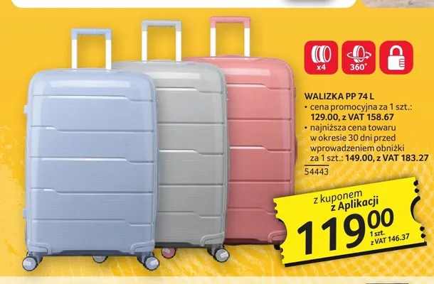 Walizka PP 74 l promocja w Selgros